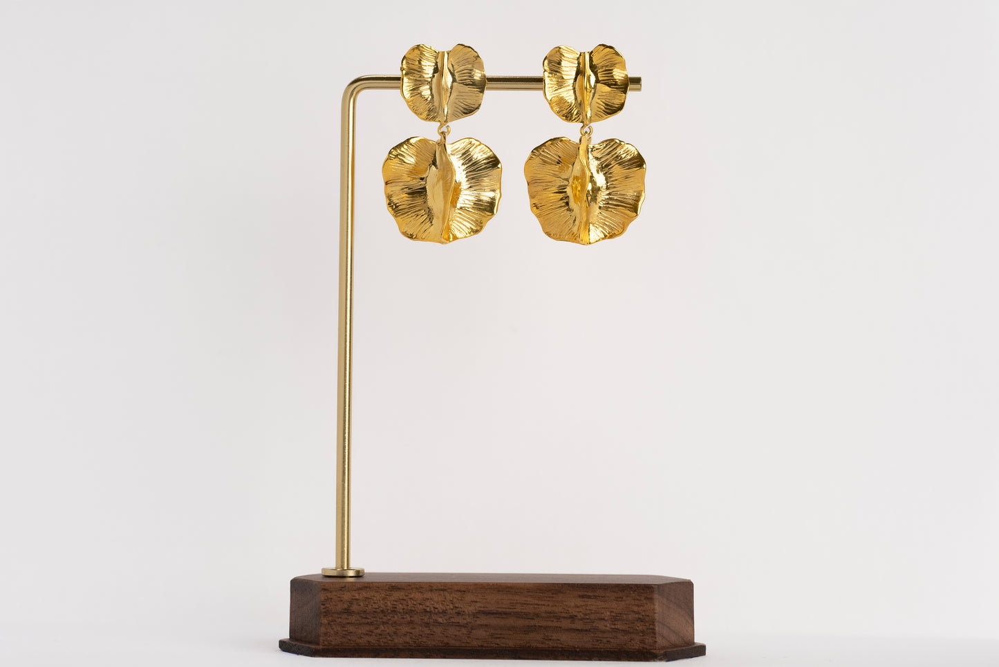 Bushwillow Duo stud with Large Bushwillow drop - Gold