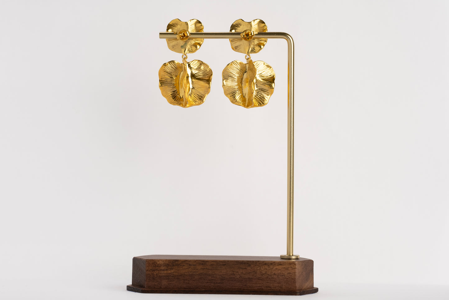 Bushwillow Duo stud with Large Bushwillow drop - Gold