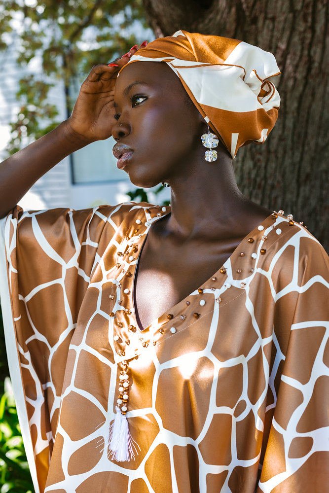 Kaftan Satin - Giraffe