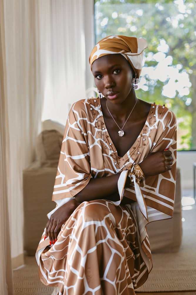 Kaftan Satin - Giraffe