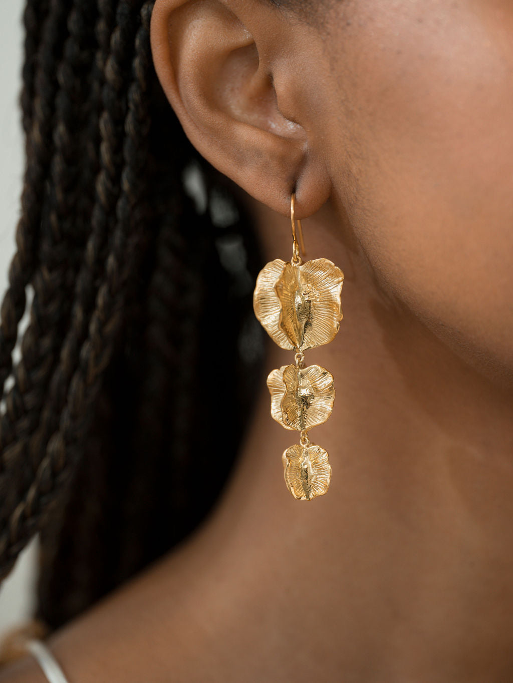 Bold and Captivating three drop Bushwillow Earring