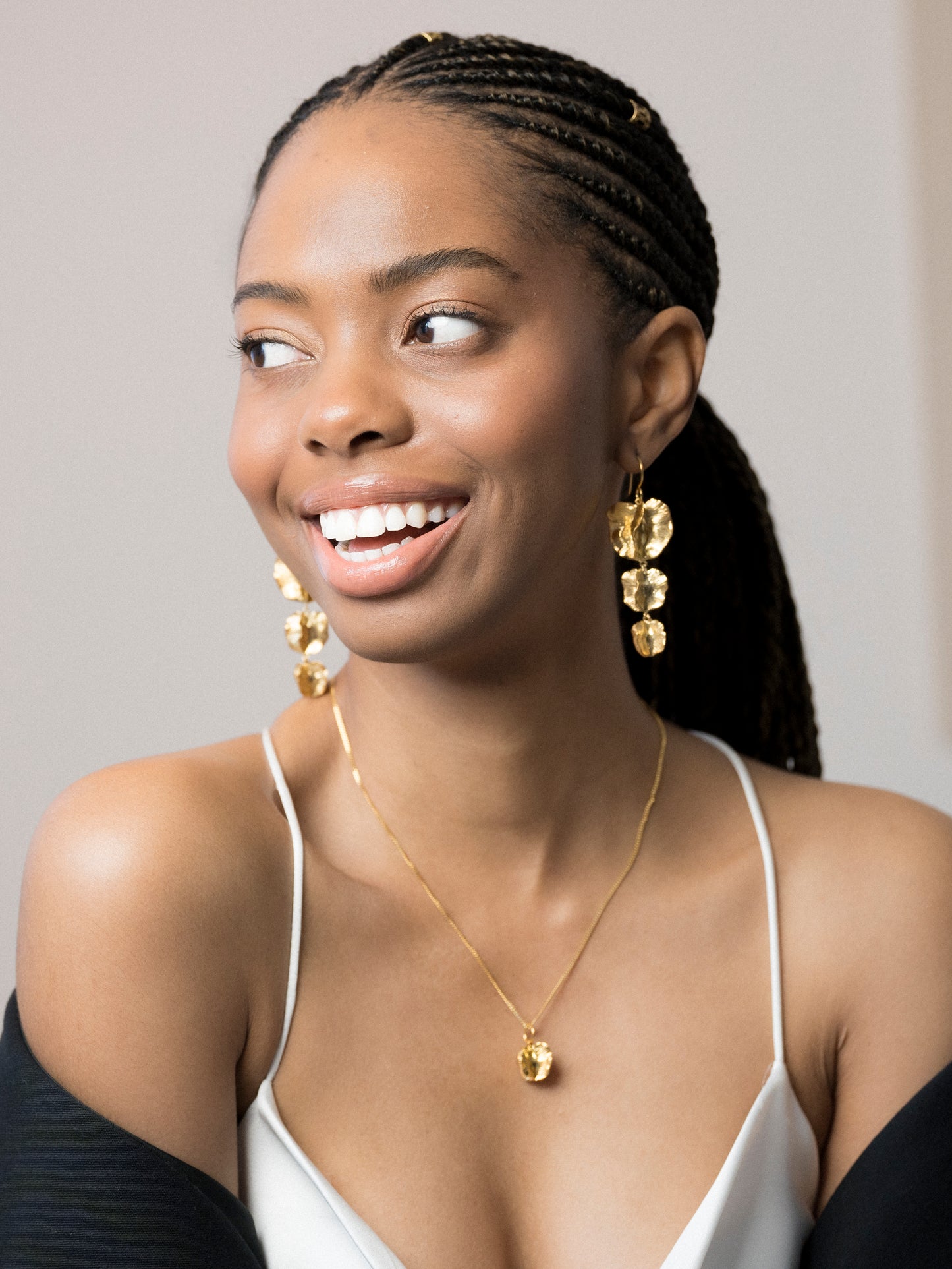 Bold and Captivating three drop Bushwillow Earring