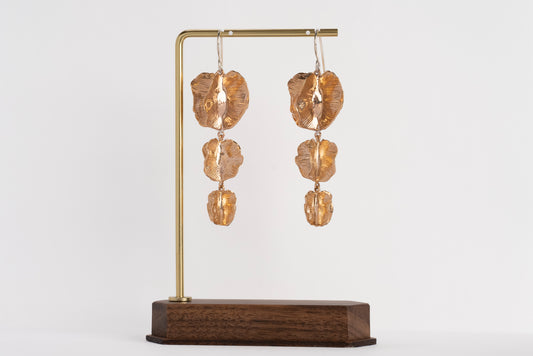 Bold and Captivating three drop Bushwillow Earring