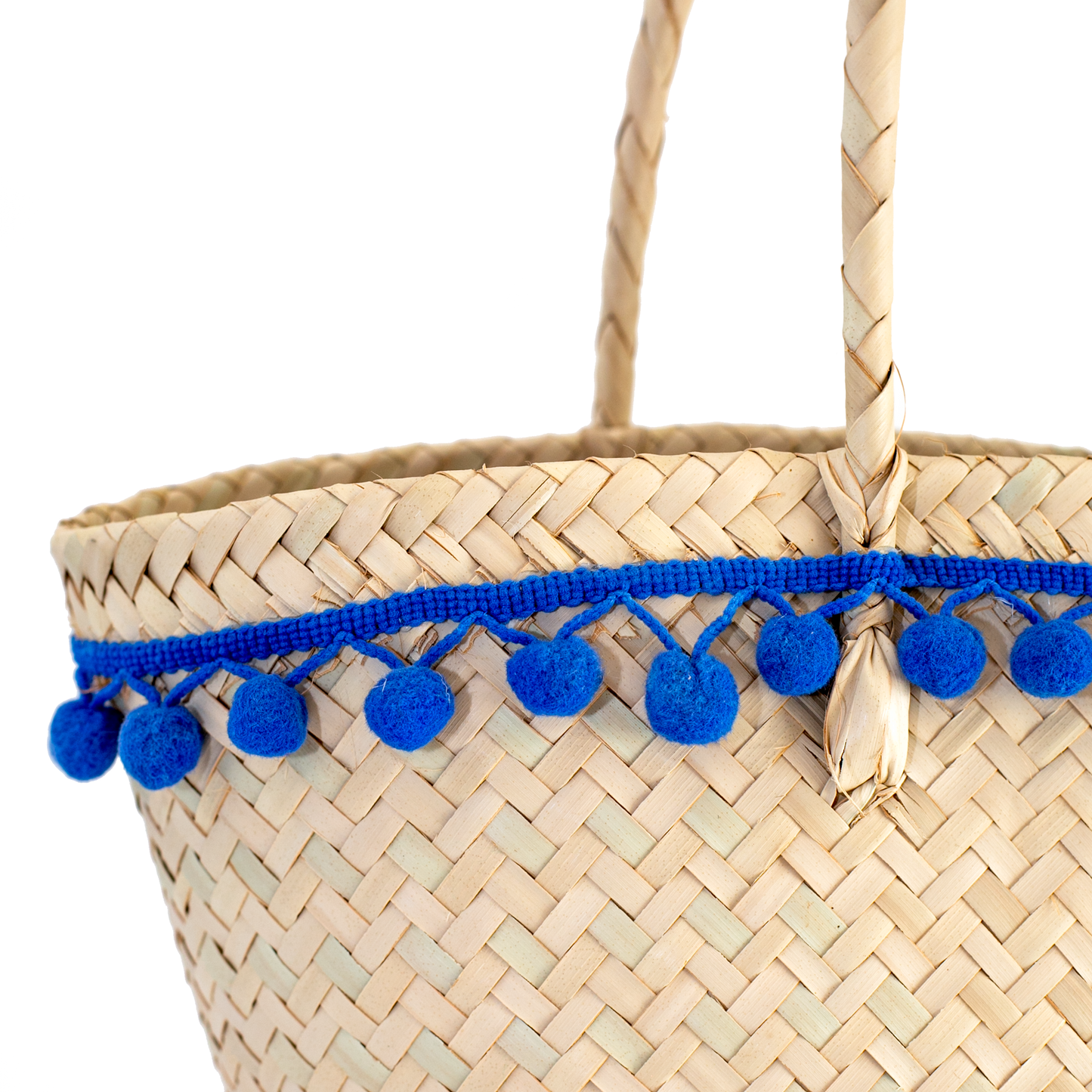 Blue Flamingo Straw Bag